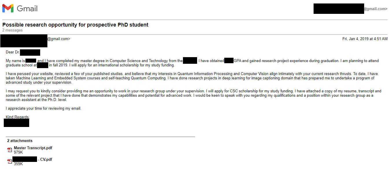 how to write email to professor for research internship